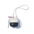TECH LEATHER DRAWSTRING POCHETTE #IVORY [FLE34241B0001]