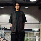 繩網長背心 #CHARCOAL [FSU10241U0001]