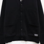 LETTERED CARDIGAN -TYPE 2- #BLACK [23FW-WMK-KN24]