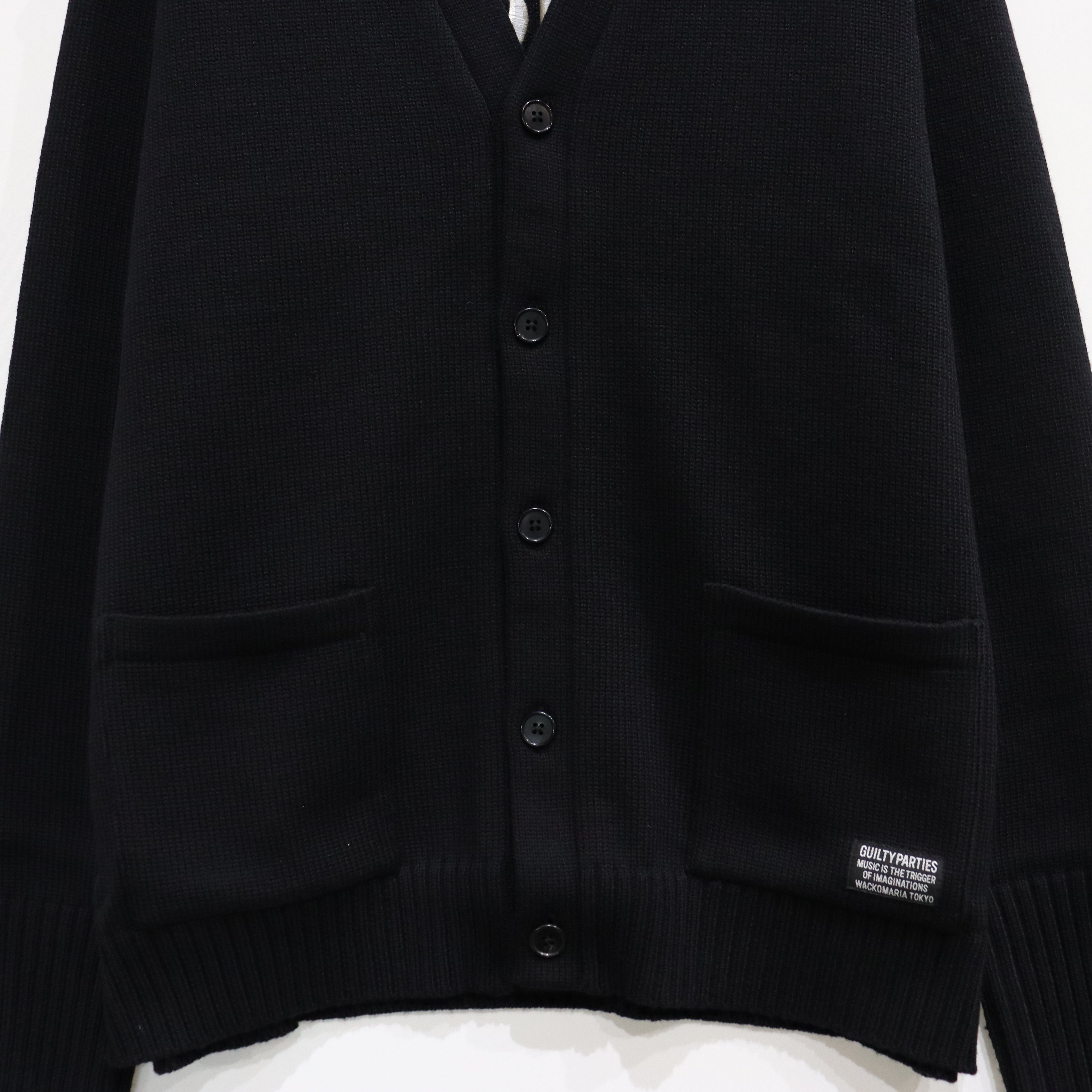 LETTERED CARDIGAN -TYPE 2- #BLACK [23FW-WMK-KN24]