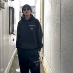 HIGHTIMES | HEAVY WEIGHT PULLOVER HOODED SWEAT SHIRT -TYPE 2- #BLACK [HIGHTIMES-WM-SS13]