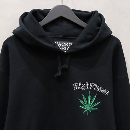 HIGHTIMES | HEAVY WEIGHT PULLOVER HOODED SWEAT SHIRT -TYPE 2- #BLACK [HIGHTIMES-WM-SS13]