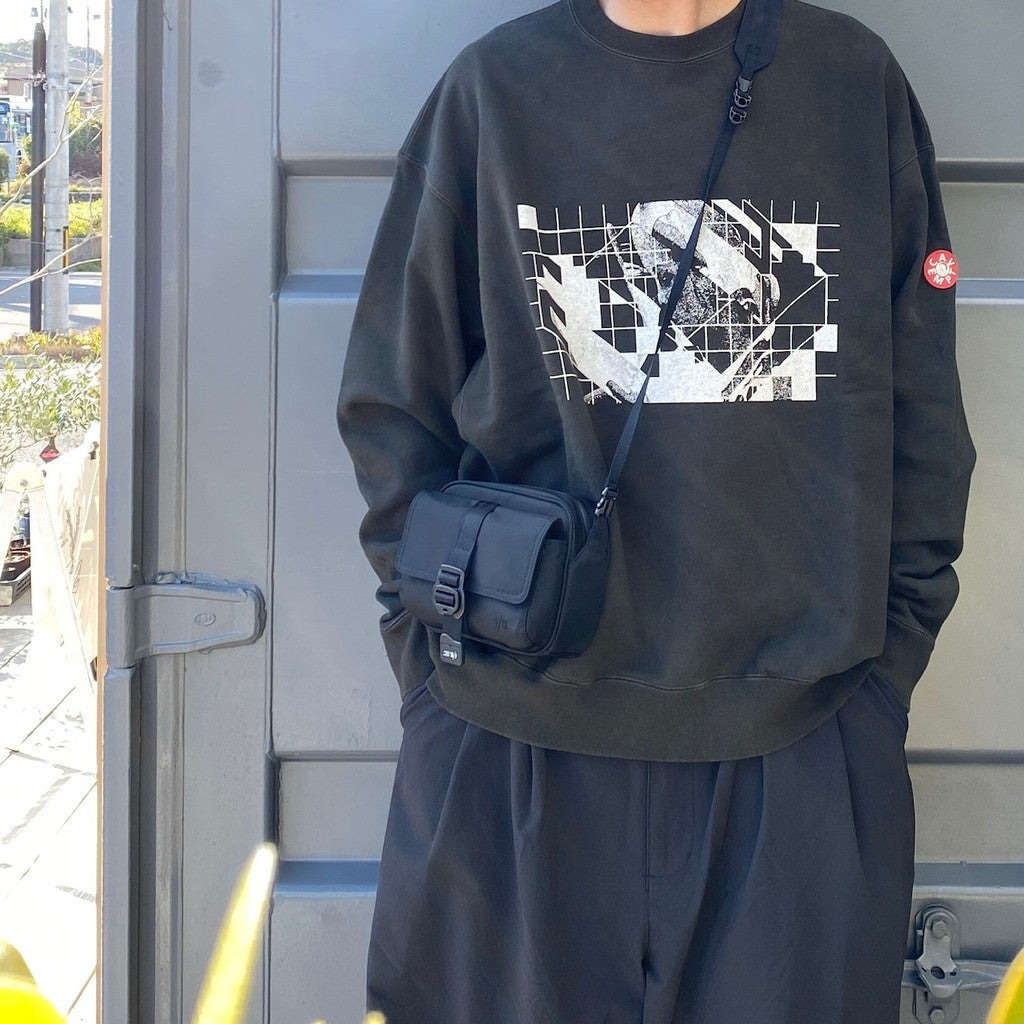 WASHED DIMENSIONS CREW NECK #BLACK [CES25CS08]