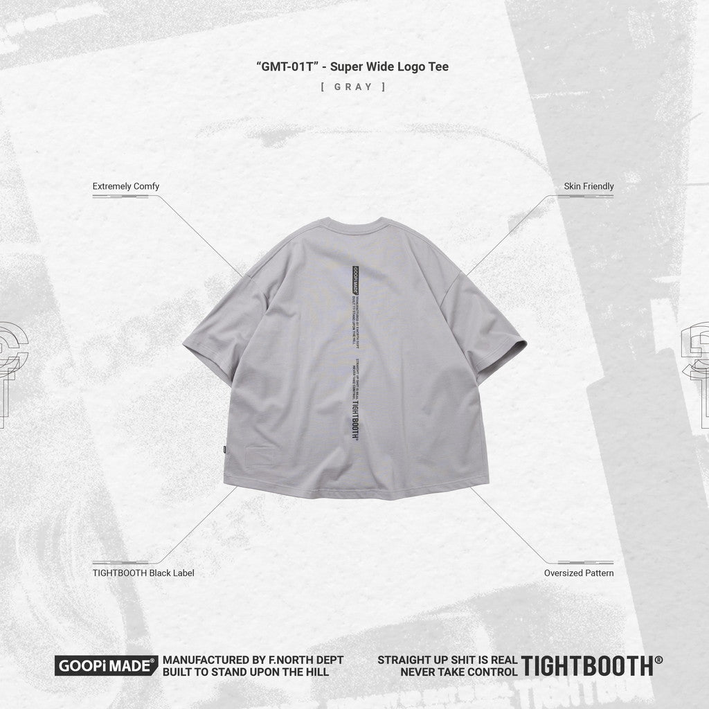 TBPR | “GMT-01T”超寬標誌 T 卹 #GRAY [GOOPI-23AW-DEC-TBPR-01]