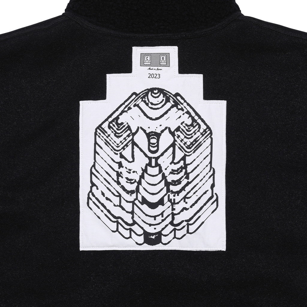 HEAVY WOOL BOA HALF ZIP #BLACK [CES24CS22]