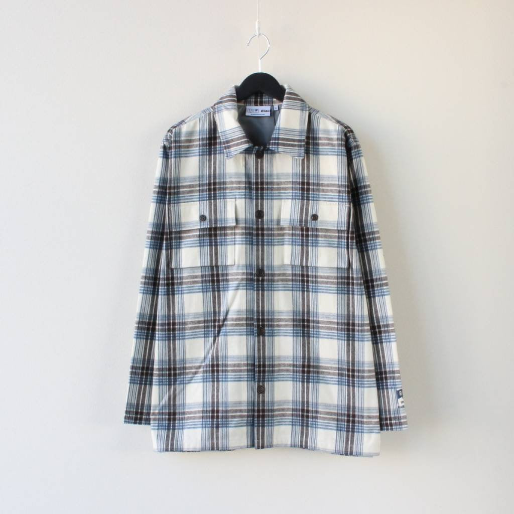 SHAGGY CHECKED SHIRT JACKET #BEIGE [BEPSS21TP07]