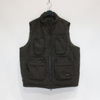 TWEED DOWN VEST #OLIVE [FW23-JK04]