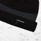 “MB-7”SOFTBOX 拼布毛線帽 #黑色 [GOOPI-23AW-NOV-04]