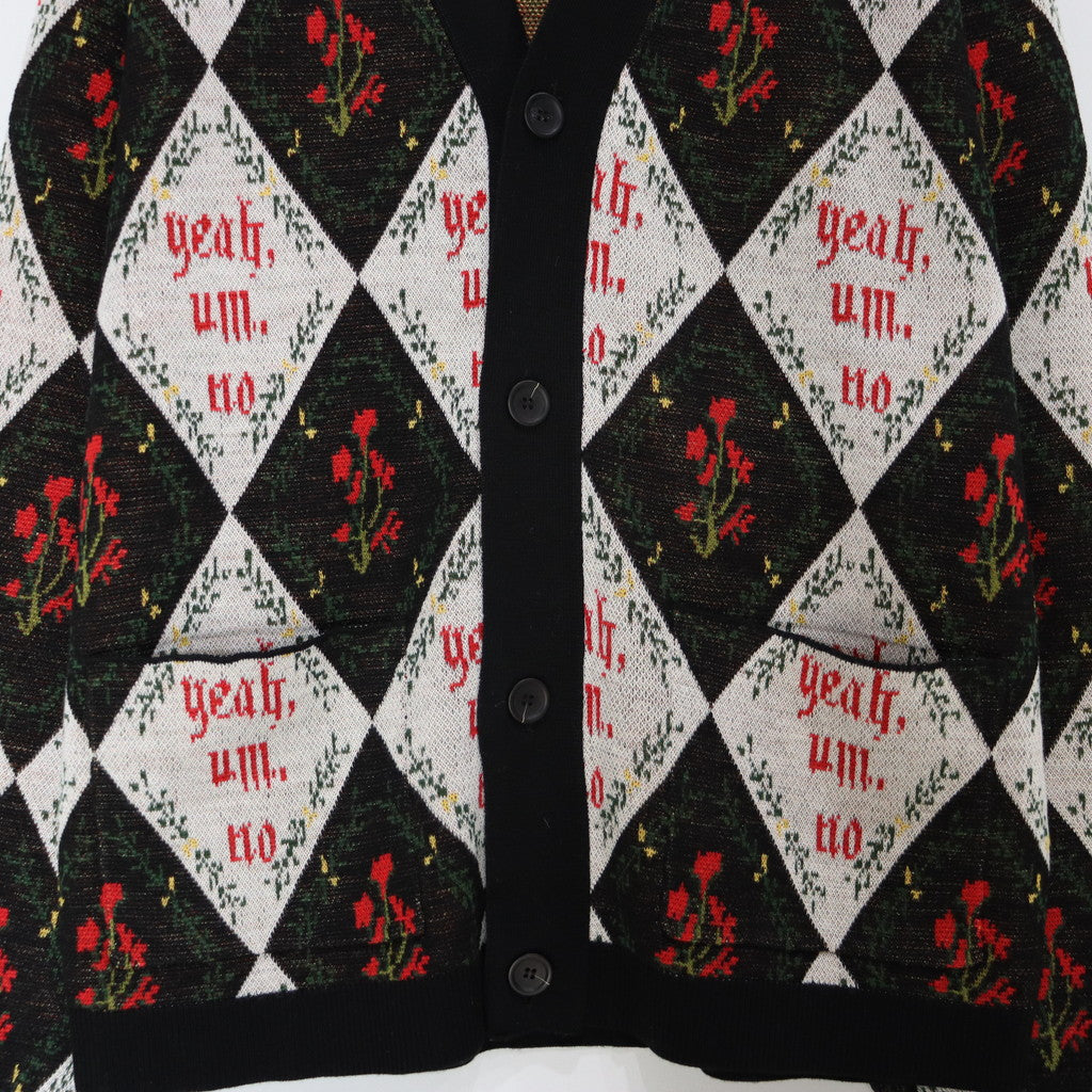 YEAH UM NO 針織開襟衫#黑色 [SC2320-KN07]