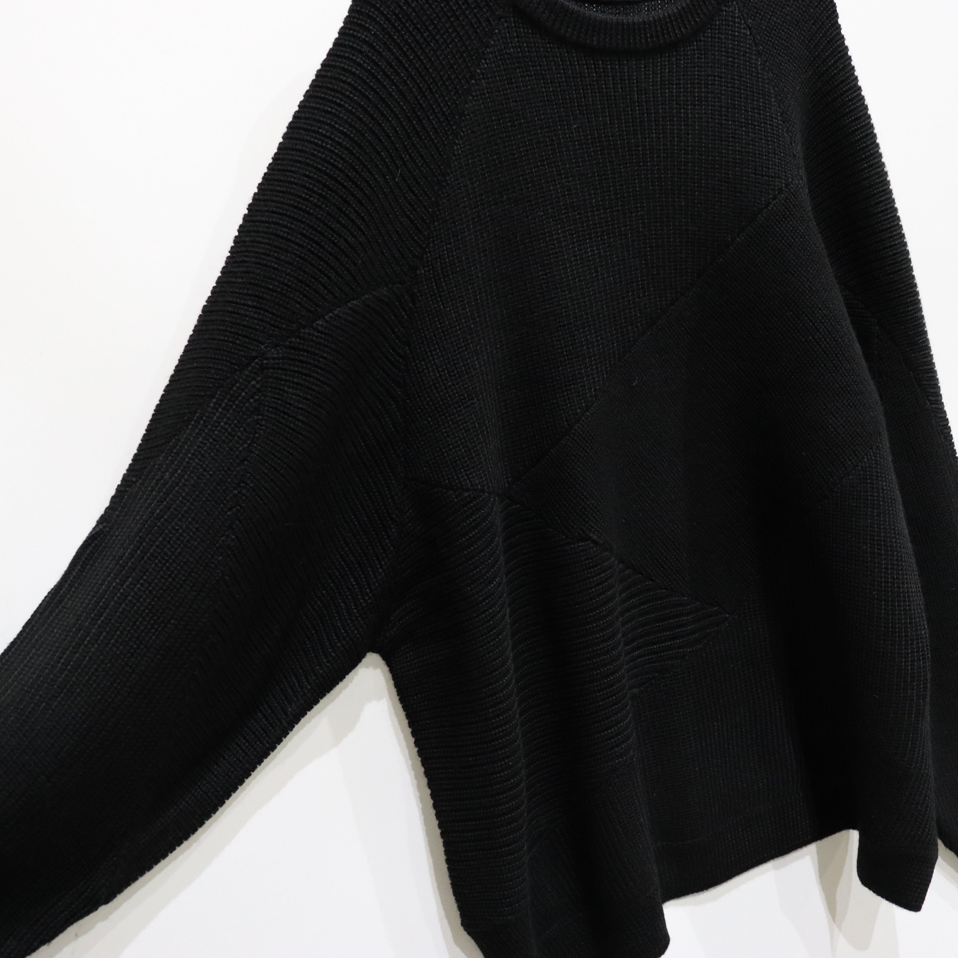 SPLICE KNIT SWEATER #BLACK [FW23-KN01]
