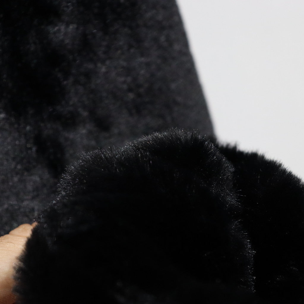 毛皮開襟衫#黑色 [SC2320-CT01]