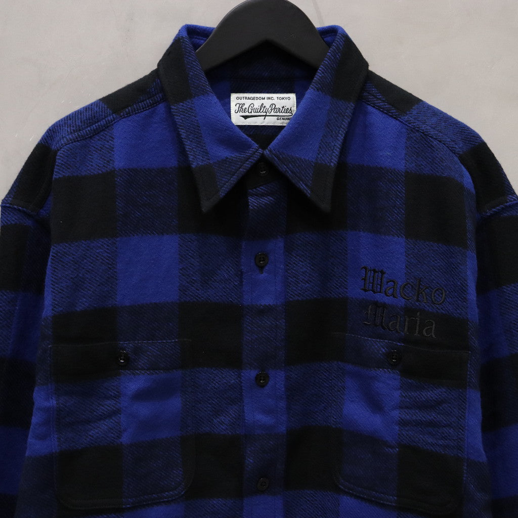 法蘭絨常規領襯衫 - 類型 2- #BLUE [24SSE-WMS-RC02]