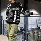 COVID-19 KNIT SWEATER #BLACK [FW23-KN02]