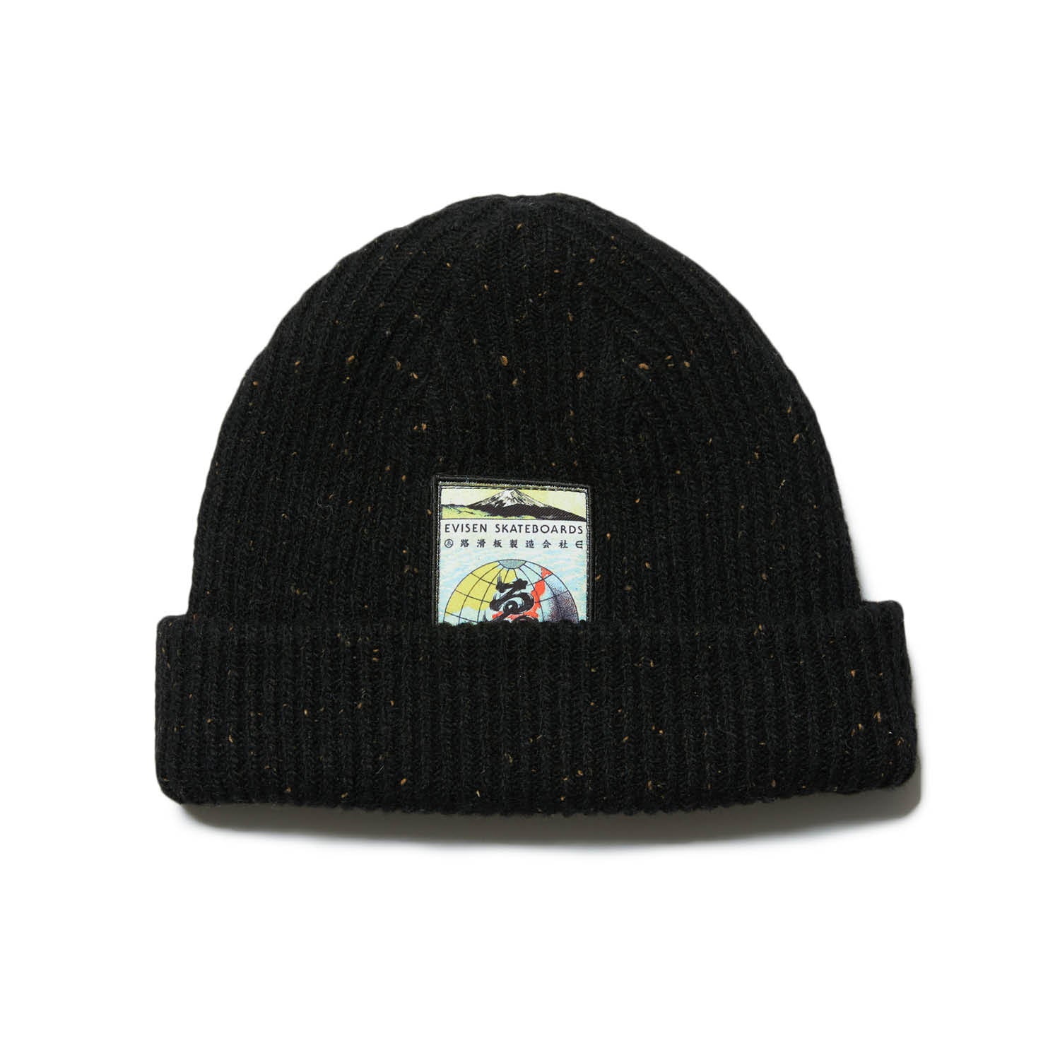 GLOBE LABEL NEP BEANIE #BLACK [23FW-H03] – cocorozashi