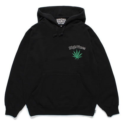 HIGHTIMES | HEAVY WEIGHT PULLOVER HOODED SWEAT SHIRT -TYPE 2- #BLACK [HIGHTIMES-WM-SS13]