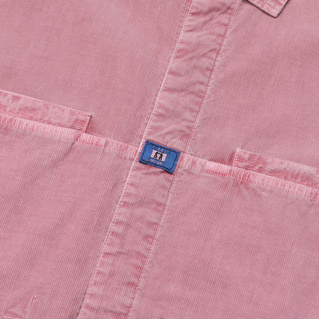 OVERDYE CORD DESIGN BIG SHIRT #PINK [CES24SH04]