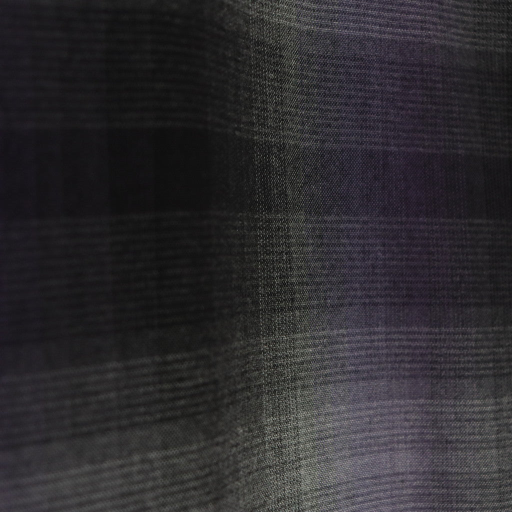 OMBRE CHECK OPEN COLLAR SHIRT L/S -TYPE 2- #PURPLE [23FW-WMS-OC02]