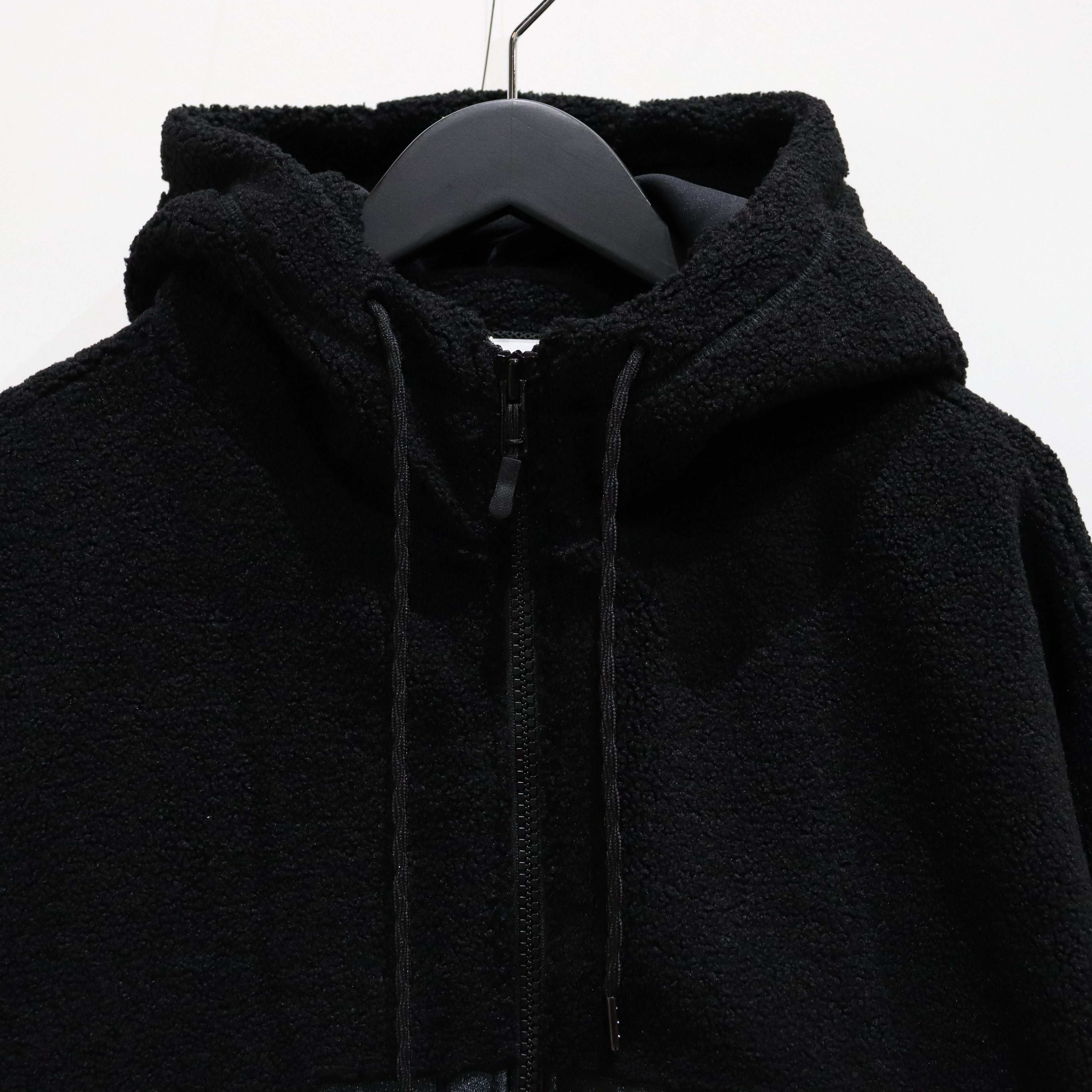 蟒蛇抓絨拉鍊連帽衫 #黑色 [23FW-SW03]