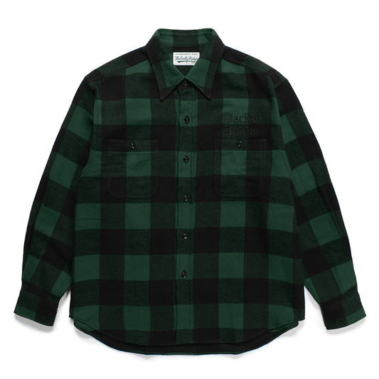 法蘭絨常規領襯衫 - 類型 2- #綠色 [24SSE-WMS-RC02]