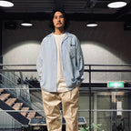 50 尺長襯衫 -TYPE 2- #藍色 [24SSE-WMS-OC03]