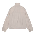 STAND COLLAR NYLON ZIP JACKET #BEIGE [CES24JK14]