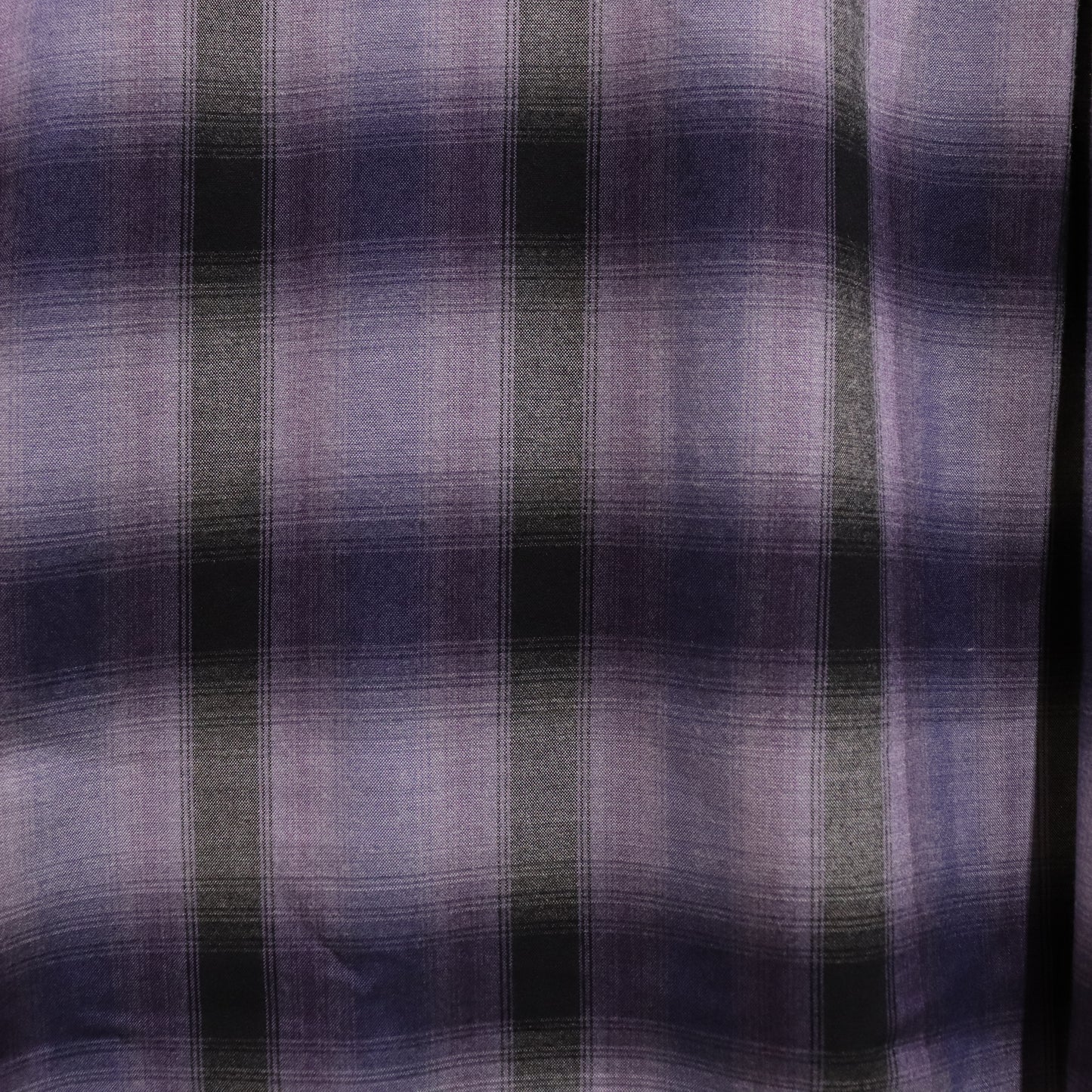 OMBRE CHECK OPEN COLLAR SHIRT L/S -TYPE 4- #PURPLE [23FW-WMS-OC04]