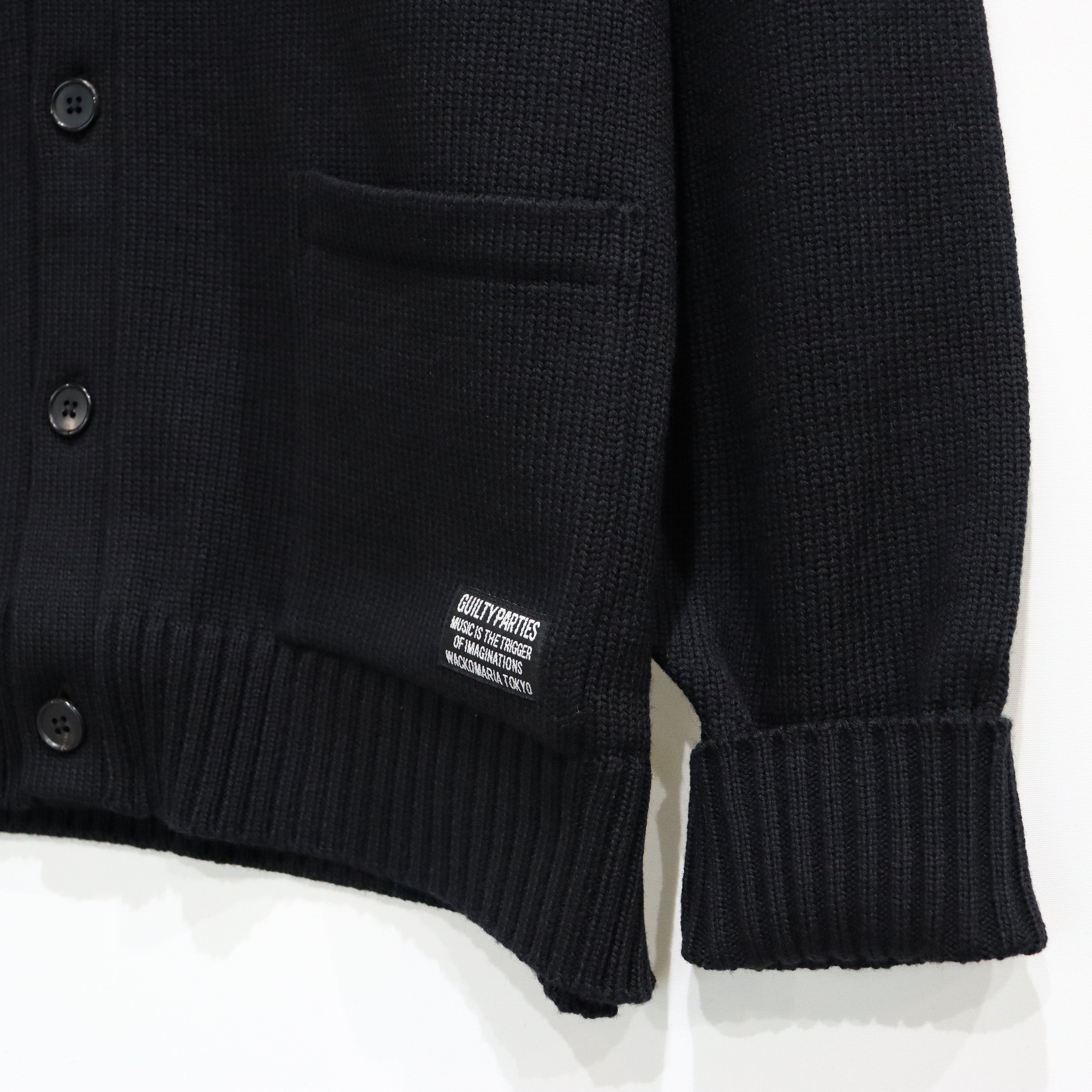 LETTERED CARDIGAN -TYPE 2- #BLACK [23FW-WMK-KN24]