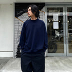 高科技衛衣圓領自由袖 #NAVY [BE-50024]