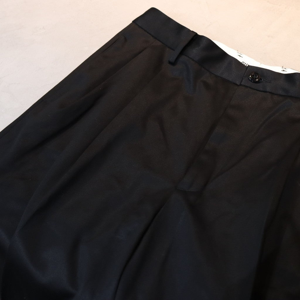 DOUBLE PLEATED CHINO TROUSERS #BLACK [24SS-WMP-PT10]