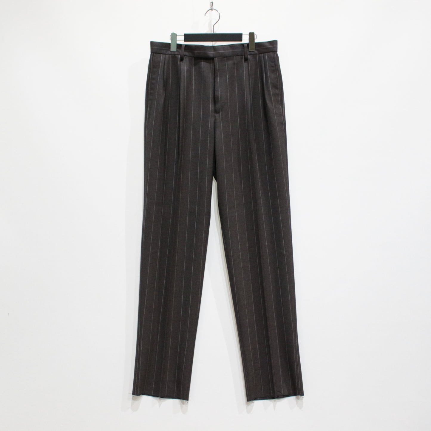 DOUBLE PLEATED TROUSERS #CHARCOAL [23FW-WMP-TR21]
