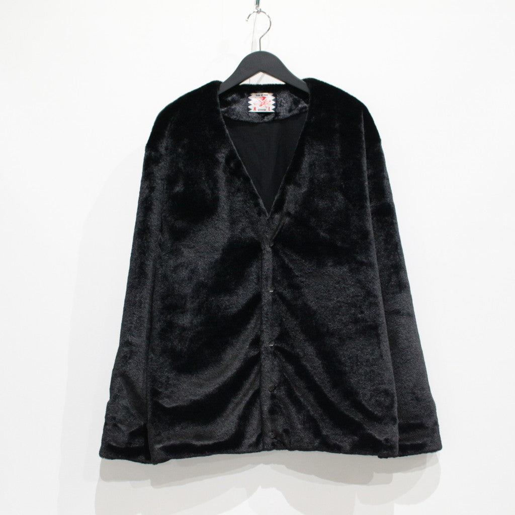 毛皮開襟衫#黑色 [SC2320-CT01]