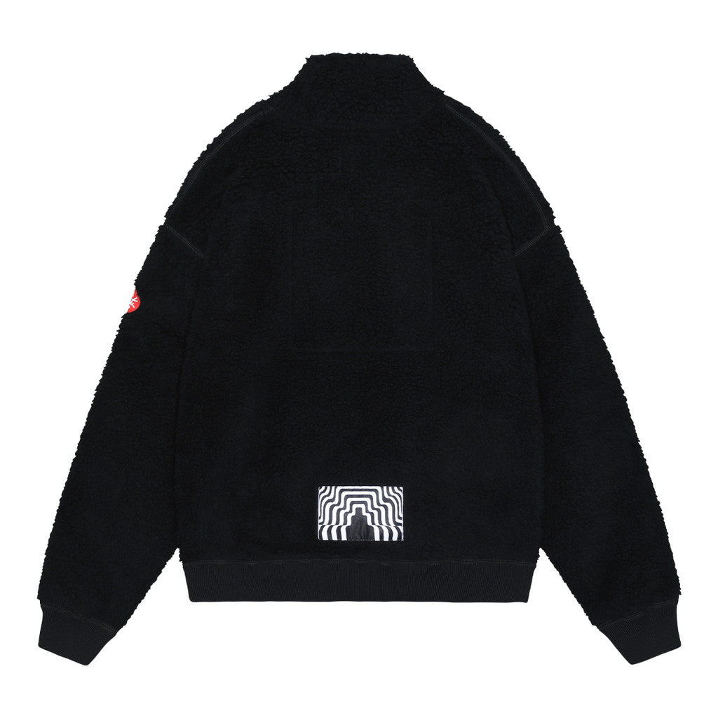 HEAVY WOOL BOA HALF ZIP #BLACK [CES24CS22]