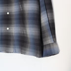 OMBRE CHECK OPEN COLLAR SHIRT L/S -TYPE 2- #NAVY [23FW-WMS-OC02]