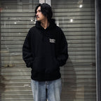 HEAVY WEIGHT PULLOVER HOODED SWEAT SHIRT -TYPE 2- #BLACK [24SS-WMC-SS05]