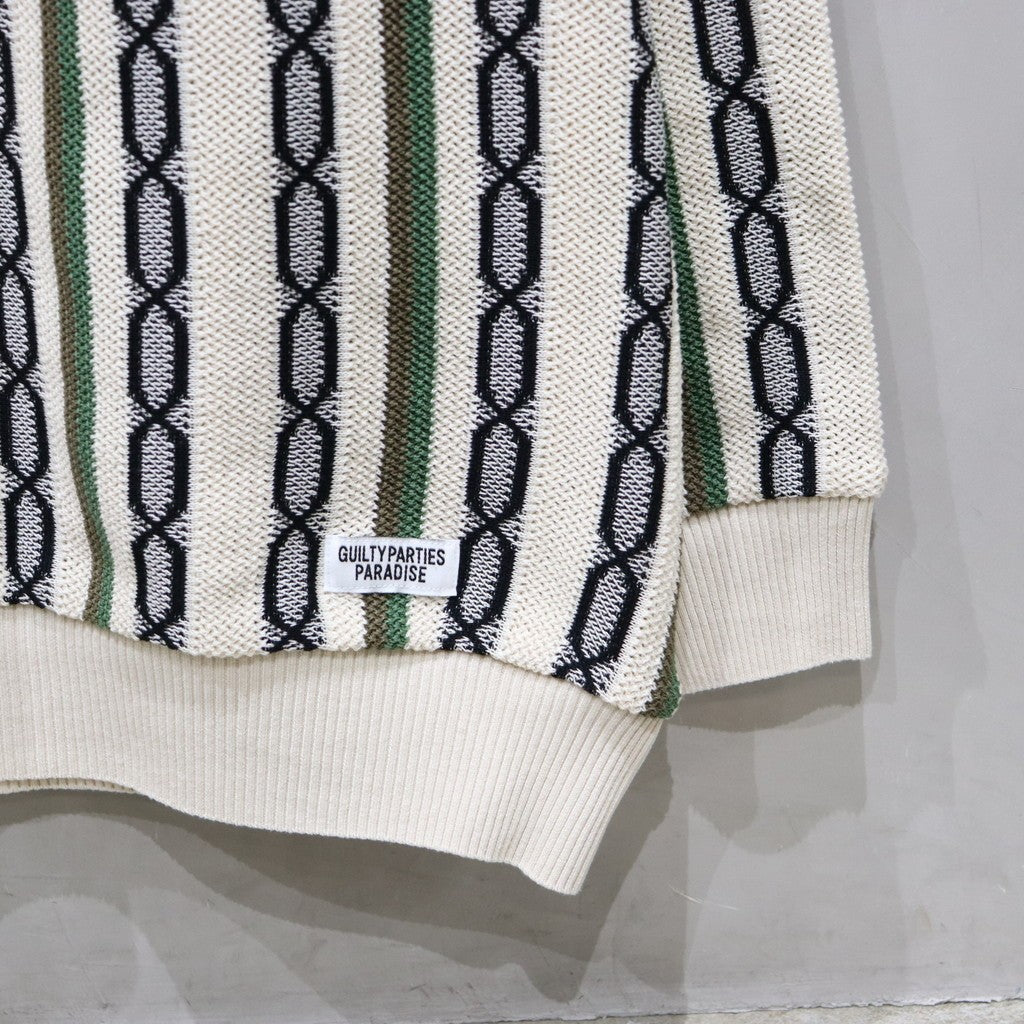 圓領毛衣 - 型號 1- #BEIGE [24SS-WMK-KN22]