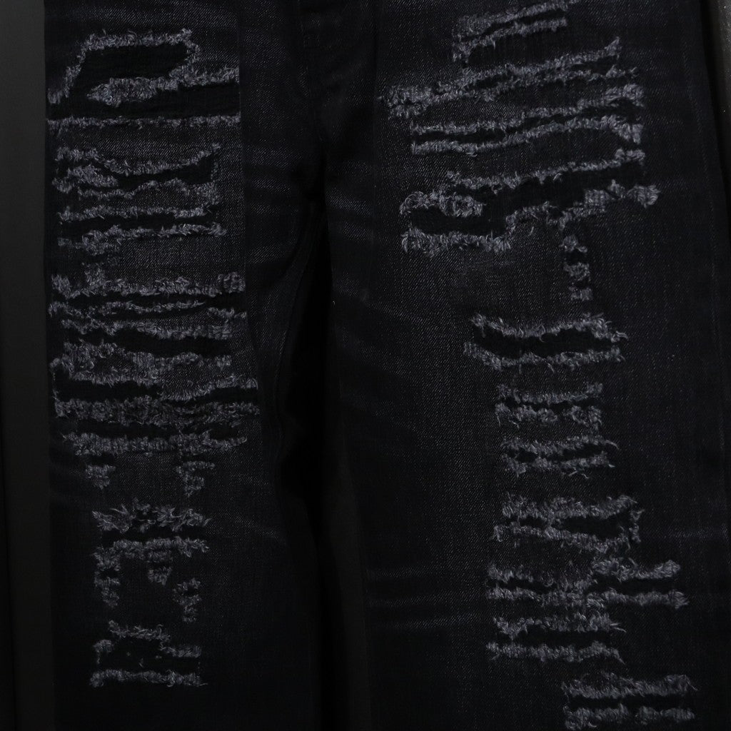 BORO 吊帶牛仔褲 #黑色 [24SS-FS-04 / FS1403]