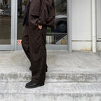 TECH EASY 佩斯利圖案長褲 #棕色 [BP-53024]