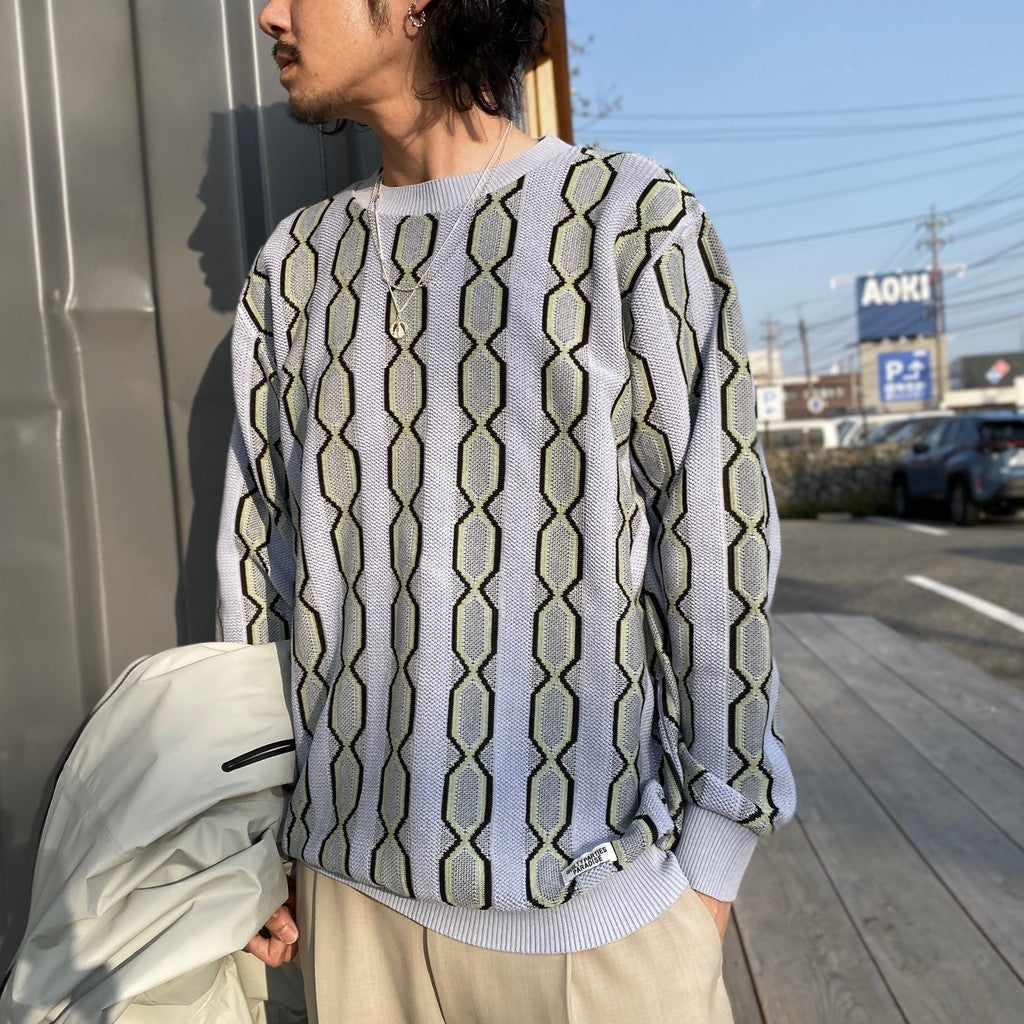 圓領毛衣 -2 型 - #藍色 [24SS-WMK-KN23]