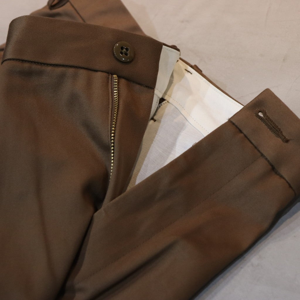 DOUBLE PLEATED CHINO TROUSERS #BROWN [24SS-WMP-PT10]