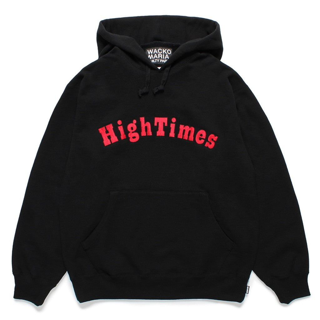 HIGHTIMES | HEAVY WEIGHT PULLOVER HOODED SWEAT SHIRT -TYPE 1- #BLACK [HIGHTIMES-WM-SS11]
