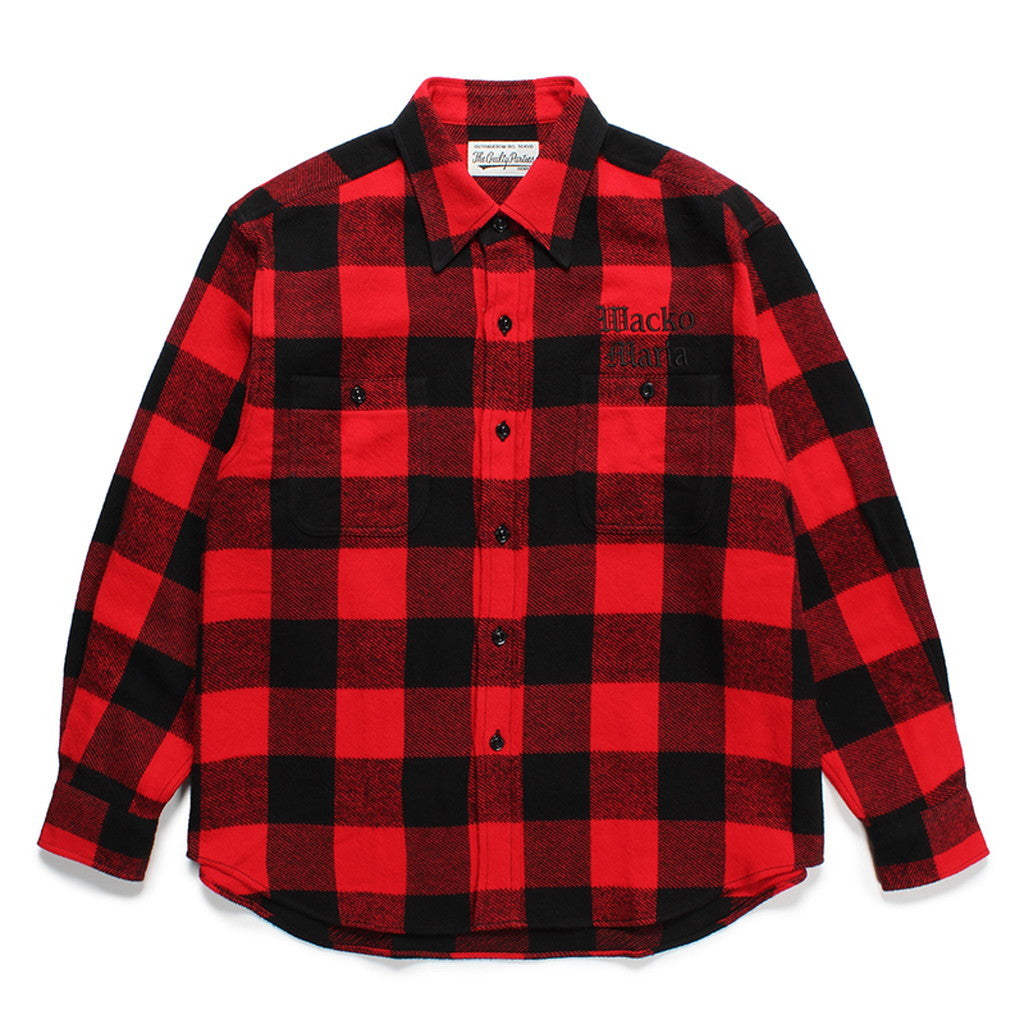 FLANNEL REGULAR COLLAR SHIRT -TYPE 2- #RED [24SSE-WMS-RC02]