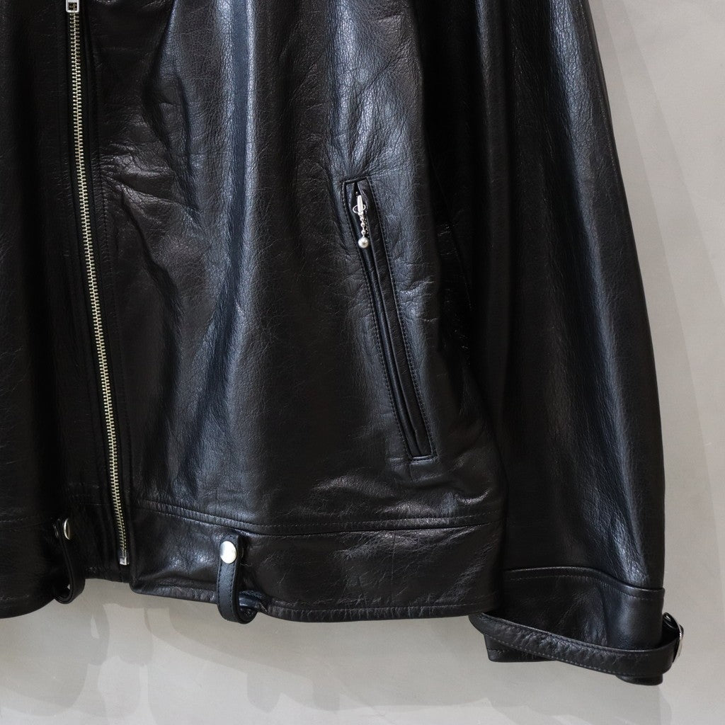 DOUBLE RIDERS LEATHER JACKET -TYPE 2- #BLACK [24SS-WMO-BL04]
