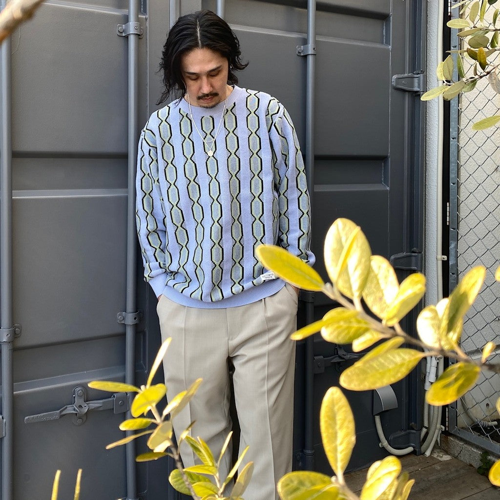 圓領毛衣 -2 型 - #藍色 [24SS-WMK-KN23]