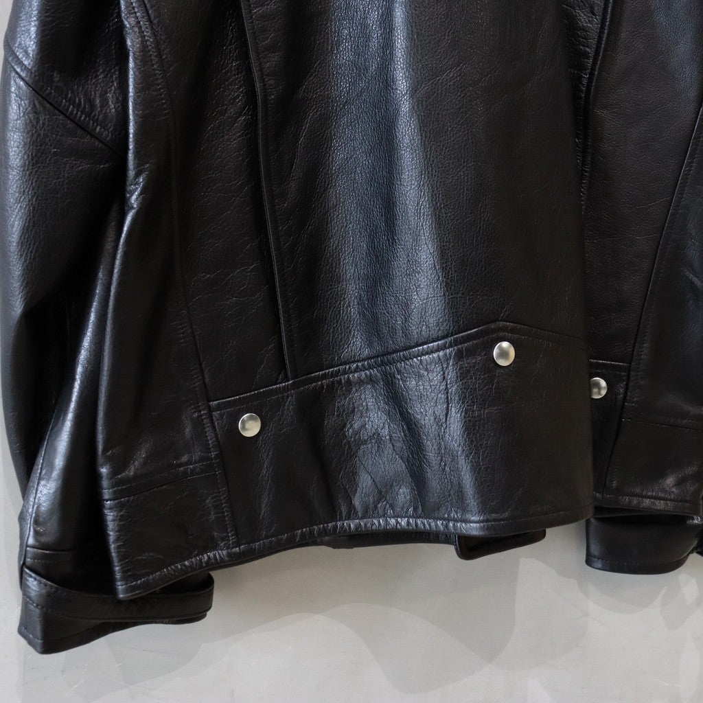 DOUBLE RIDERS LEATHER JACKET -TYPE 2- #BLACK [24SS-WMO-BL04]