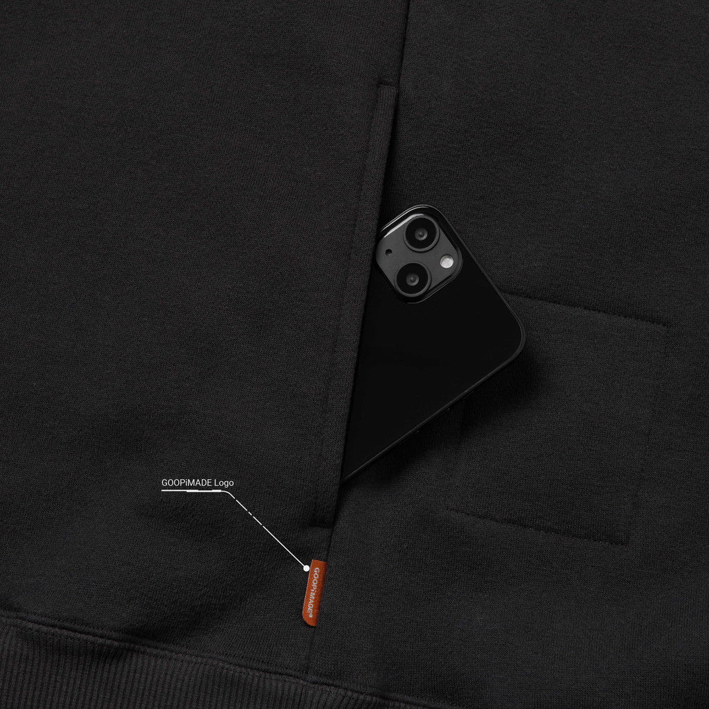 “RE-C01”Ryoiki Exp. 超大圓領毛衣 #BLACK [GOOPI-23AW-DEC-03]