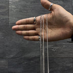 Flat Link Necklace Large 60cm #SILVER [XON025]