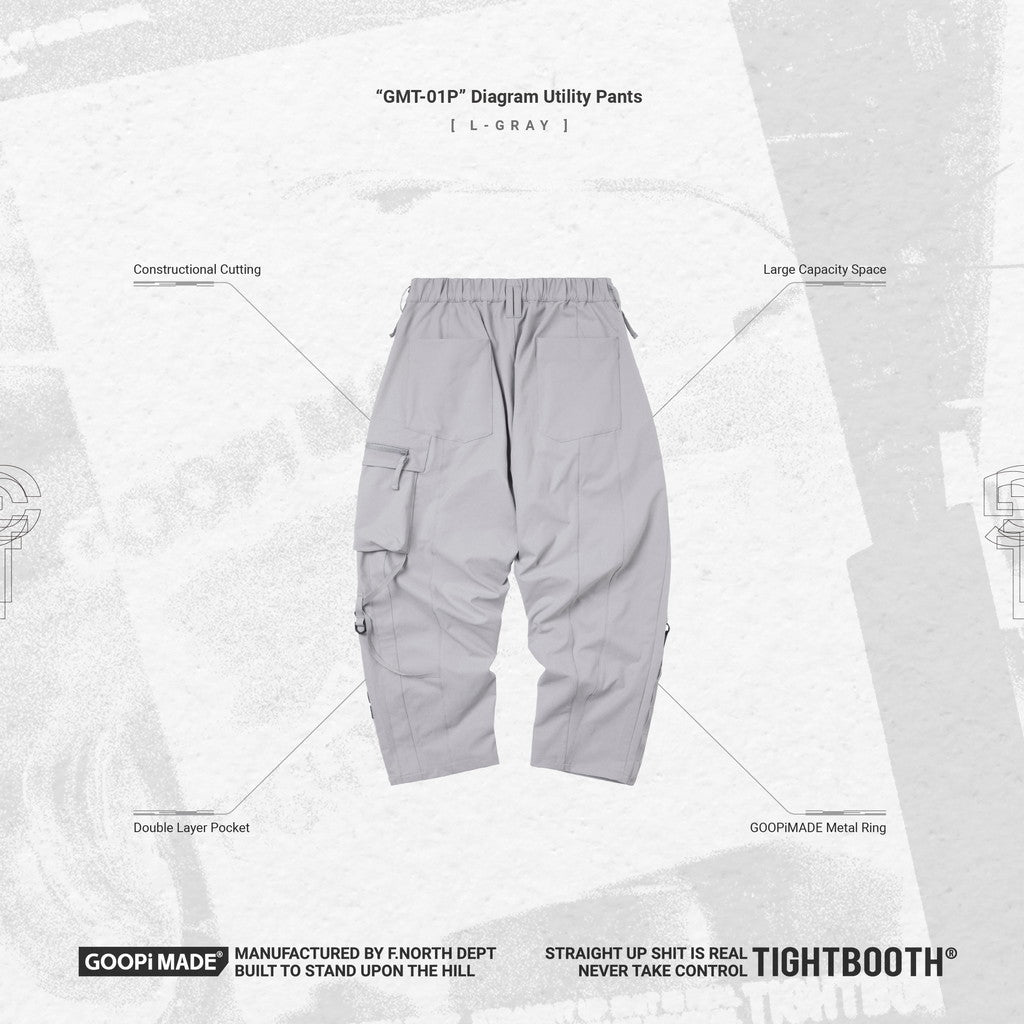 TBPR | “GMT-01P”圖工褲#淺灰 [GOOPI-23AW-DEC-TBPR-04]