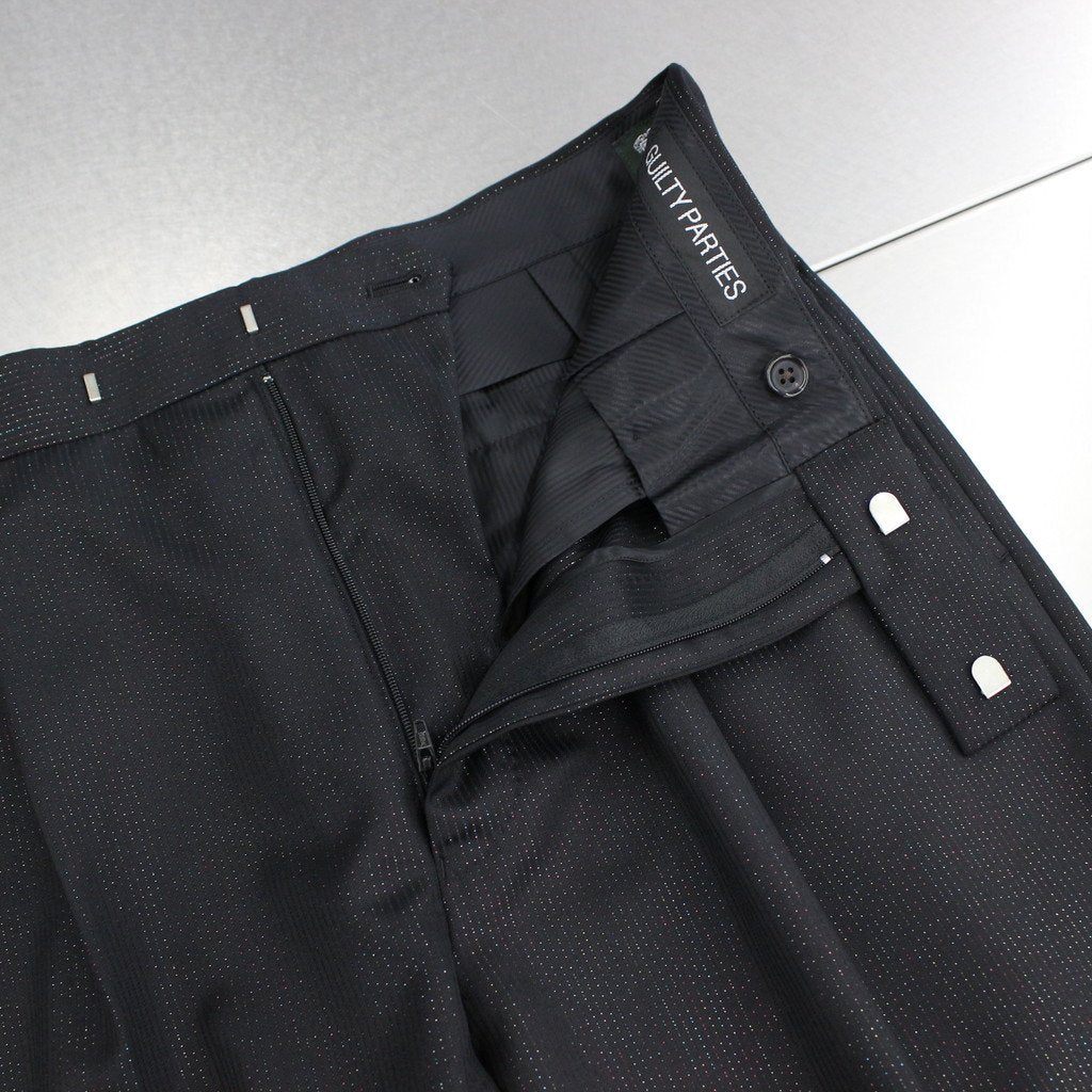 PLEATED TROUSERS -TYPE 2- #BLACK [24SSE-WMP-TR05] - BLACK / S