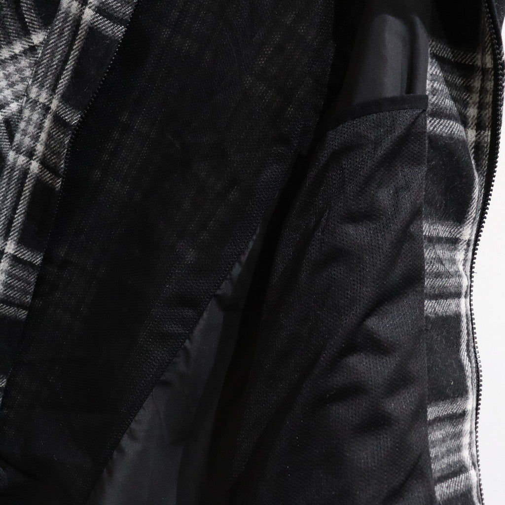 PLAID FLANNEL SWING TOP #BLACK [FW23-JK10]