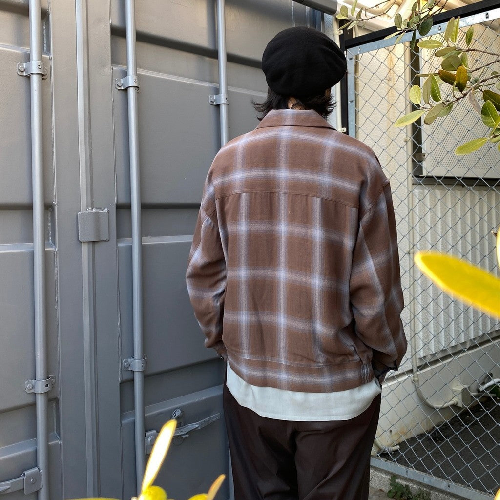 OMBRE CHECK 50'S JACKET -C- -TYPE 1- #BROWN [24SS-WMO-BL18]